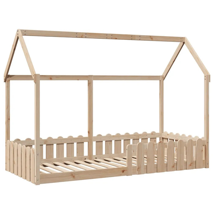 Kids House Bed Frame in Solid Wood Pine (90 x 200cm) - Little and Giant Explorers vidaXL