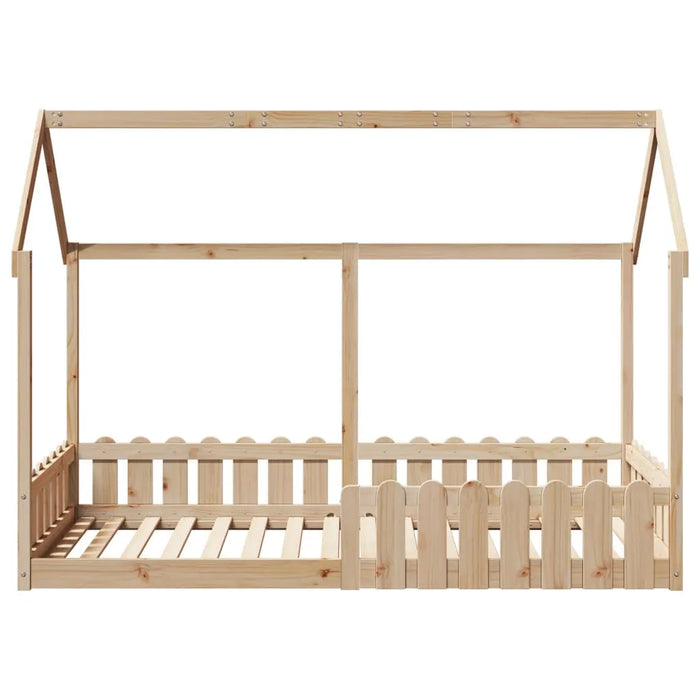 Kids House Bed Frame in Solid Wood Pine (90 x 200cm) - Little and Giant Explorers vidaXL