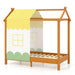 Kids House Bed with Roof and Removable Canopy (82 x 152cm) - Little and Giant Explorers Costway