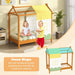 Kids House Bed with Roof and Removable Canopy (82 x 152cm) - Little and Giant Explorers Costway