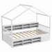 House-Shaped Platform Bed – White Solid Wood with 14 Storage Compartments | COSTWAY - Little and Giant Explorers Costway