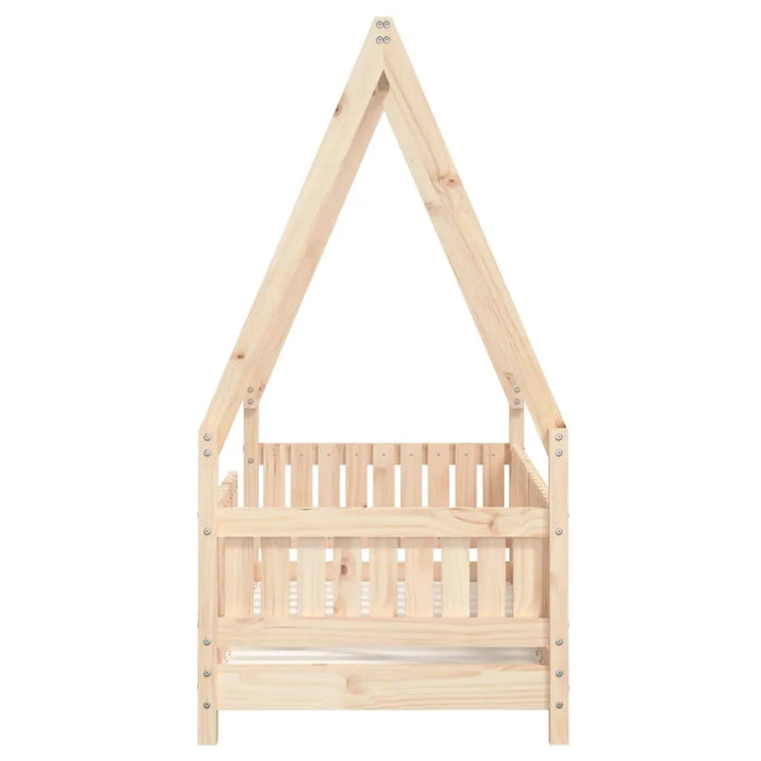 Kids House-Style Bed Frame in Solid Wood Pine (70 x 140cm) - Little and Giant Explorers vidaXL