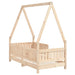 Kids House-Style Bed Frame in Solid Wood Pine (70 x 140cm) - Little and Giant Explorers vidaXL