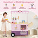 Kids Pretend Play Ice Cream Cart Playset in Pink - Little and Giant Explorers Costway