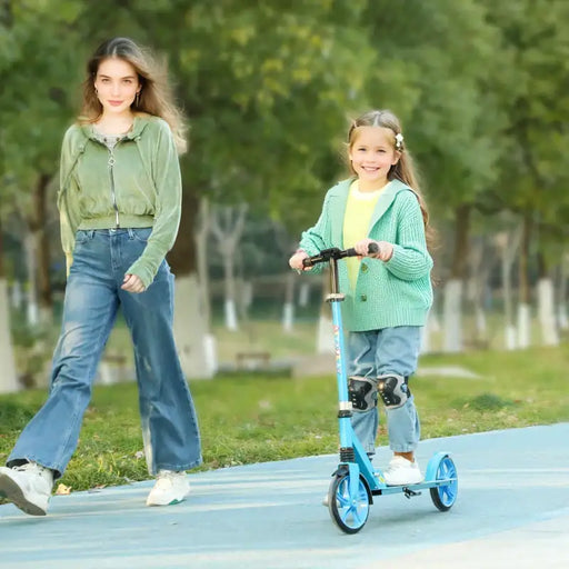 Kids Kick Scooter - Blue | 4-Level Adjustable Height - Rear Fender Brake AIYAPLAY - Little and Giant Explorers AIYAPLAY