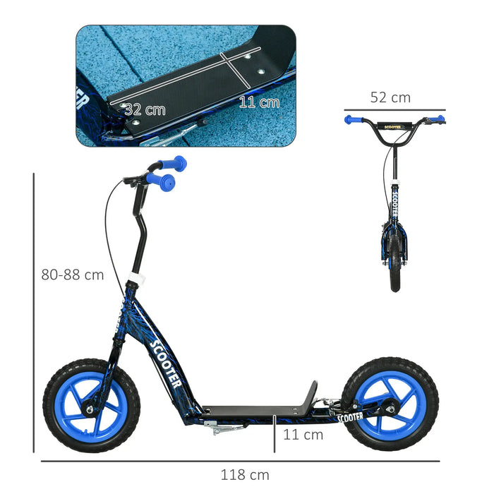Kids Kick Scooter with Adjustable Handlebar in Blue - Little and Giant Explorers AIYAPLAY