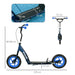 Kids Kick Scooter with Adjustable Handlebar in Blue - Little and Giant Explorers AIYAPLAY
