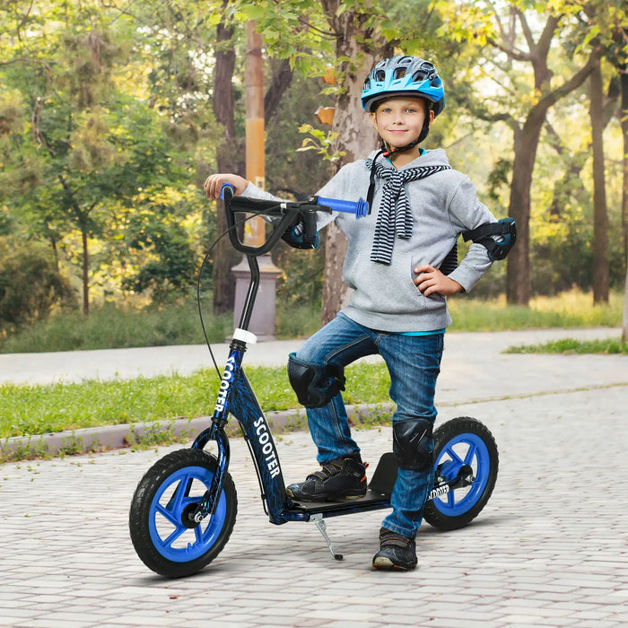 Kids Kick Scooter with Adjustable Handlebar in Blue - Little and Giant Explorers AIYAPLAY