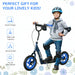 Kids Kick Scooter with Adjustable Handlebar in Blue - Little and Giant Explorers AIYAPLAY