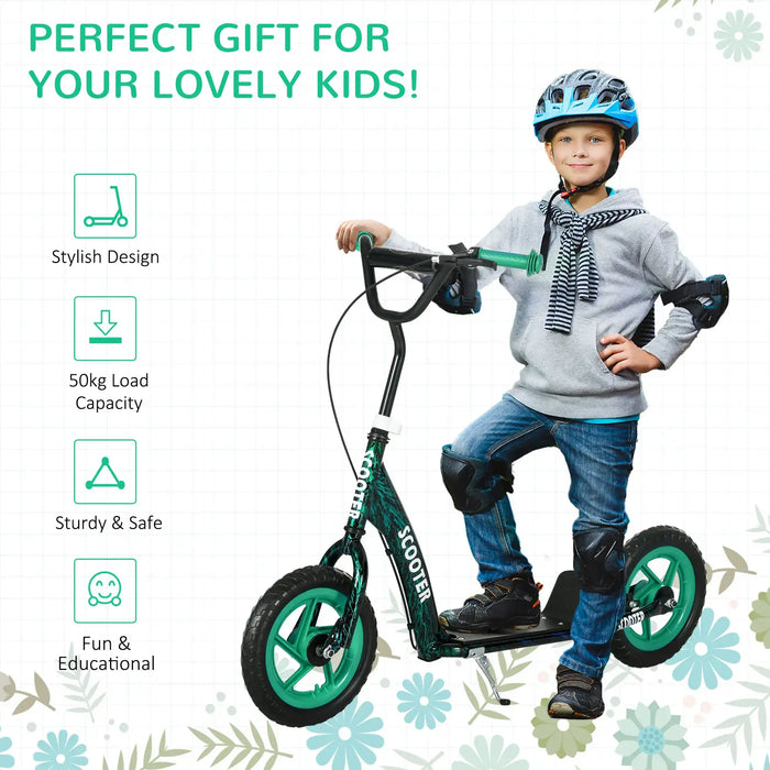 Kids Kick Scooter with Adjustable Handlebar in Green - Little and Giant Explorers AIYAPLAY