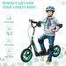 Kids Kick Scooter with Adjustable Handlebar in Green - Little and Giant Explorers AIYAPLAY