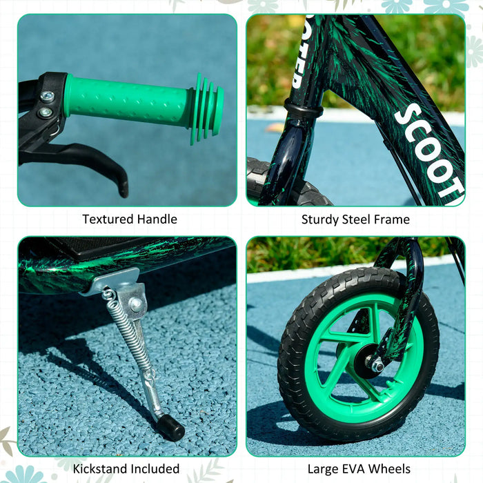 Kids Kick Scooter with Adjustable Handlebar in Green - Little and Giant Explorers AIYAPLAY