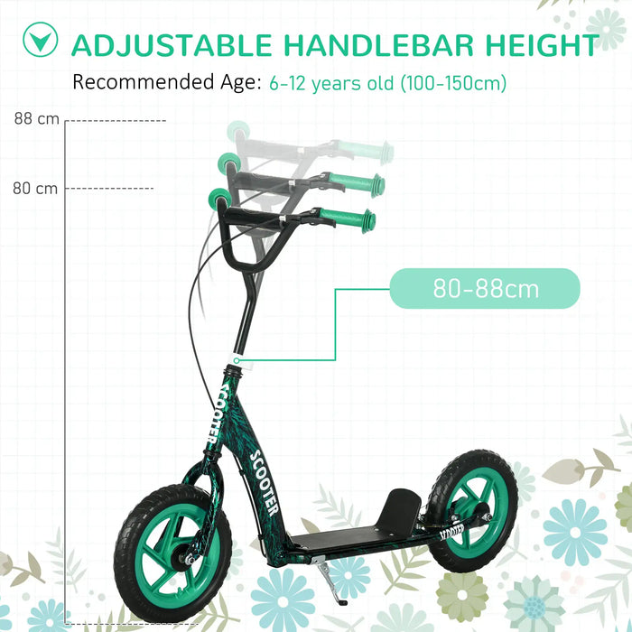 Kids Kick Scooter with Adjustable Handlebar in Green - Little and Giant Explorers AIYAPLAY
