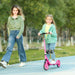 Foldable Kids Scooter with 200mm Big Wheel in Pink - Little and Giant Explorers AIYAPLAY