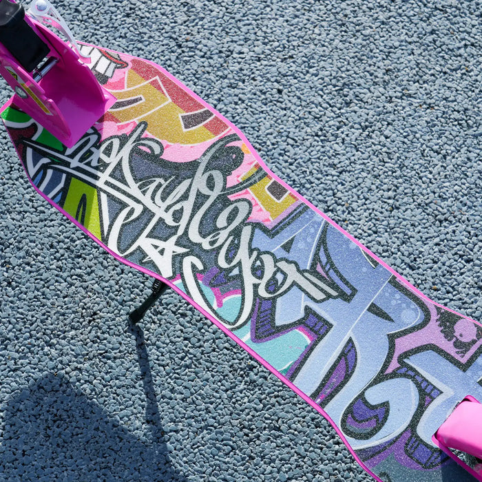 Foldable Kids Scooter with 200mm Big Wheel in Pink - Little and Giant Explorers AIYAPLAY