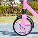 Foldable Kids Scooter with 200mm Big Wheel in Pink - Little and Giant Explorers AIYAPLAY
