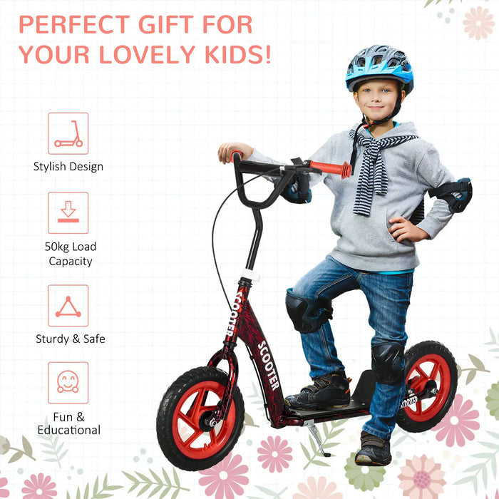 Kids Kick Scooter with Adjustable Handlebar in Red - Little and Giant Explorers AIYAPLAY
