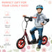 Kids Kick Scooter with Adjustable Handlebar in Red - Little and Giant Explorers AIYAPLAY