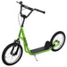 Kick Scooter with Adjustable Handlebar, Dual Brakes and Anti-Slip Deck in Green - Little and Giant Explorers HOMCOM