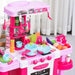 Kitchen Play Set with Realistic Sounds, Lights and Food - Little and Giant Explorers HOMCOM