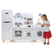 Kids Kitchen Playset with Refrigerator and Washing Machine - Little and Giant Explorers Costway