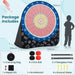 Kids Large Foldable and Portable Dart Board with 4 Kick Balls in Black - Little and Giant Explorers Costway