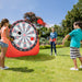 Kids Large Foldable and Portable Dart Board with 4 Kick Balls in Red - Little and Giant Explorers Costway