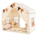 Kids Large Play Tent House with Screen Curtains and Star Lights in Beige - Little and Giant Explorers Costway