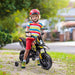 Kids Licensed Aprilia Motorbike with Training Wheels in Yellow 12V - Little and Giant Explorers AIYAPLAY