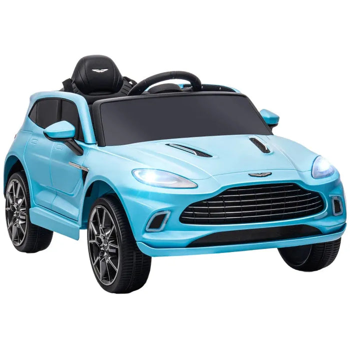 Kids Licensed Aston Martin DBX with Lights and Music in Blue 12V - Little and Giant Explorers AIYAPLAY