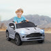 Kids Licensed Aston Martin DBX with Lights and Music in Grey 12V - Little and Giant Explorers AIYAPLAY