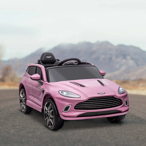 Kids Licensed Aston Martin DBX with Lights and Music in Pink 12V - Little and Giant Explorers AIYAPLAY