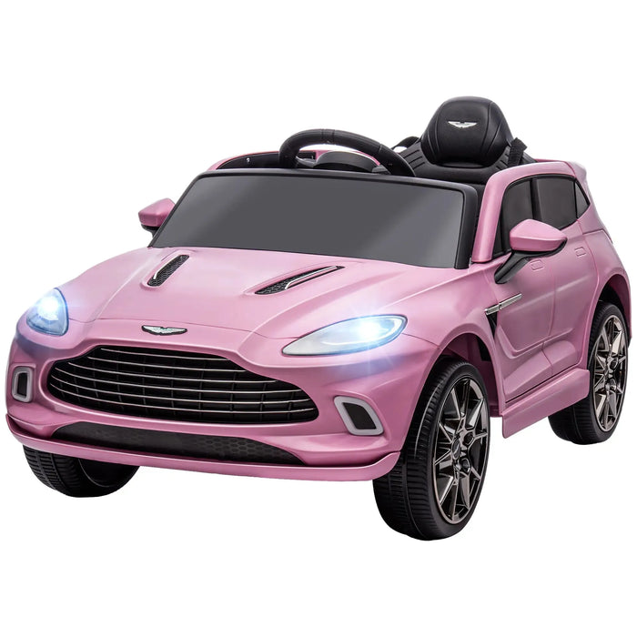 Kids Licensed Aston Martin DBX with Lights and Music in Pink 12V - Little and Giant Explorers AIYAPLAY