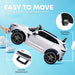 Kids Licensed Aston Martin DBX with Lights and Music in White 12V - Little and Giant Explorers AIYAPLAY