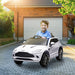 Kids Licensed Aston Martin DBX with Lights and Music in White 12V - Little and Giant Explorers AIYAPLAY