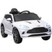 Kids Licensed Aston Martin DBX with Lights and Music in White 12V - Little and Giant Explorers AIYAPLAY