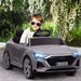 Kids Licensed Audi Q8 e-tron Sportback with Headlights in Grey 12V - Little and Giant Explorers AIYAPLAY