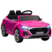 Kids Licensed Audi Q8 e-tron Sportback with Headlights in Pink 12V - Little and Giant Explorers AIYAPLAY