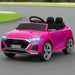 Kids Licensed Audi Q8 e-tron Sportback with Headlights in Pink 12V - Little and Giant Explorers AIYAPLAY