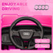 Kids Licensed Audi Q8 e-tron Sportback with Headlights in Pink 12V - Little and Giant Explorers AIYAPLAY