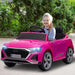 Kids Licensed Audi Q8 e-tron Sportback with Headlights in Pink 12V - Little and Giant Explorers AIYAPLAY