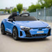 Licensed Audi RS E-tron GT with Remote, Suspension System, Lights and Music 12V in Blue - Little and Giant Explorers HOMCOM