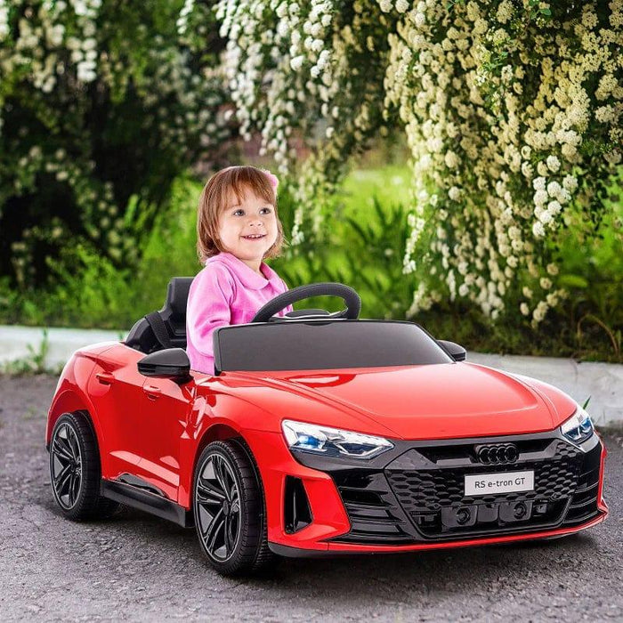 Licensed Audi RS E-tron GT with Remote Control, Suspension System, Lights and Music 12V in Red - Little and Giant Explorers HOMCOM