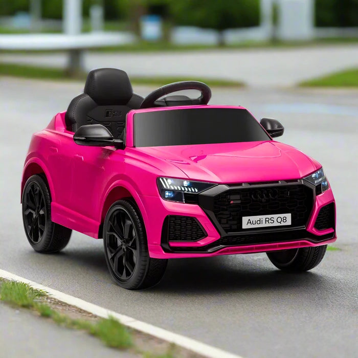 Licensed Audi RS Q8 with Remote, USB, MP3 and Bluetooth 6V in Pink - Little and Giant Explorers HOMCOM