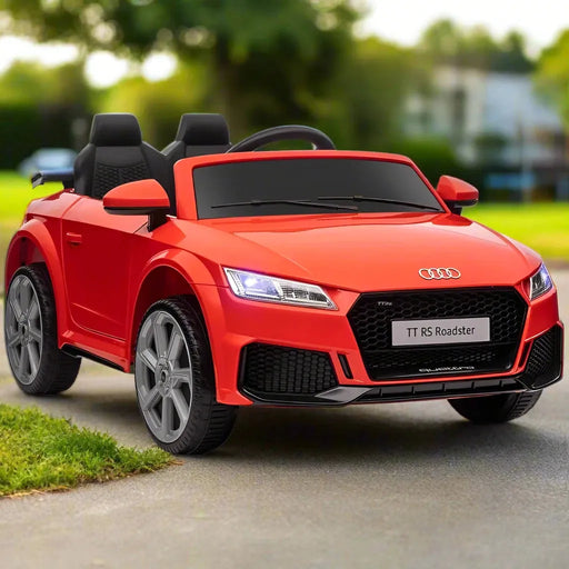 Licensed Audi TT RS with Remote, Suspension, Headlights and MP3 Player 12V in Red - Little and Giant Explorers HOMCOM