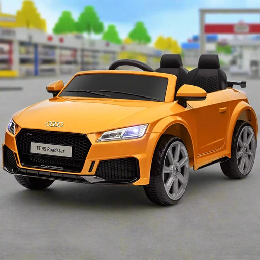 Licensed Audi TT RS with Remote, Suspension, Headlights and MP3 Player 12V in Yellow - Little and Giant Explorers HOMCOM