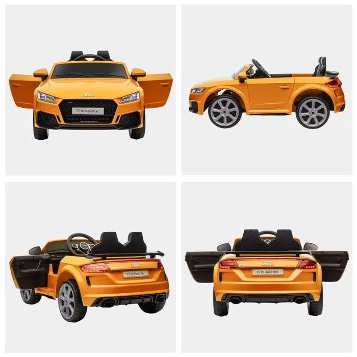 Licensed Audi TT RS with Remote, Suspension, Headlights and MP3 Player 12V in Yellow - Little and Giant Explorers HOMCOM