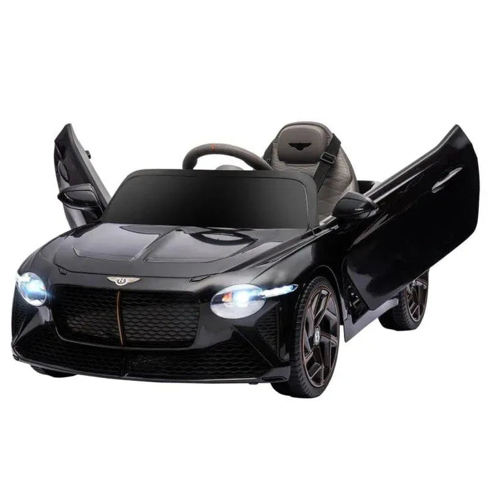 Kids Licensed Bentley Bacalar with Remote, Horn, Lights, Music and Suspension Wheels 12V in Black - Little and Giant Explorers HOMCOM