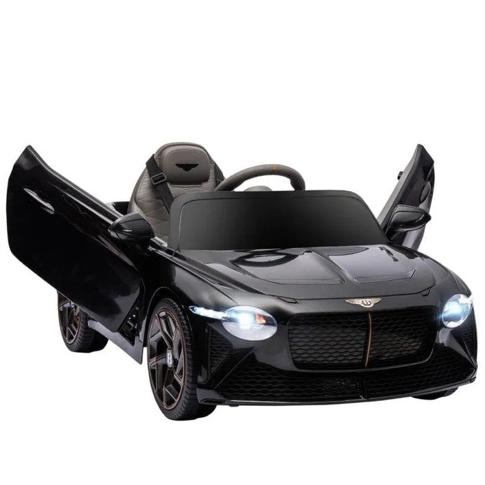 Licensed Bentley Bacalar with Remote, Horn, Lights, Music and Suspension Wheels 12V in Black - Little and Giant Explorers HOMCOM