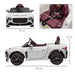 Licensed Bentley Bacalar with Remote, Horn, Lights, Music and Suspension Wheels 12V in White - Little and Giant Explorers HOMCOM